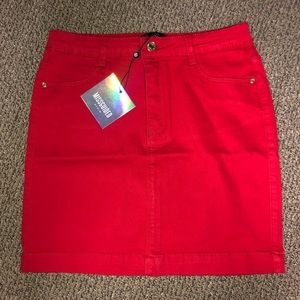 Red Missguided Skirt